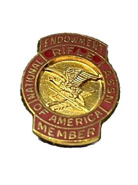 NRA National Rifle Association of America Endowment Red Member Lapel Pin A544